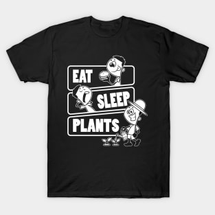 Eat Sleep Plants - Gift for Gardeners print T-Shirt